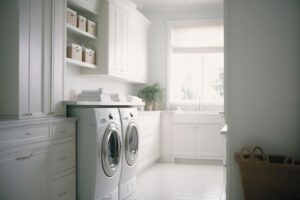 Laundry room with a washer and a dryer