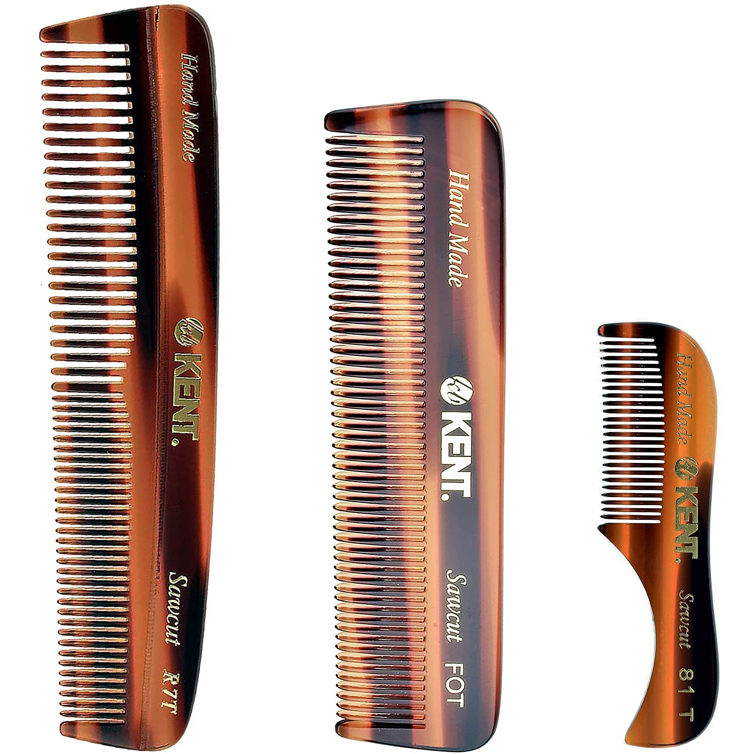 Kent Handmade Coarse and Fine Toothed Pocket Combs