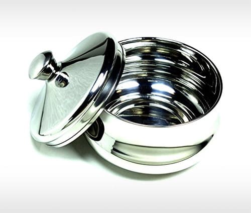 Schone Stainless Steel Shaving Bowl with Lid