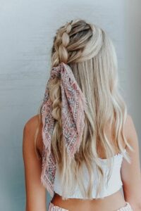 Braid Hairstyle With a Scarf