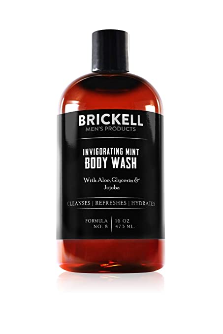 Brickell Mens Invigorating Mint Body Wash for Men