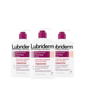 Lubriderm Advanced Therapy Fragrance-Free Moisturizing Lotion with Vitamins E and Pro-Vitamin B5, Intense Hydration for Extra Dry Skin