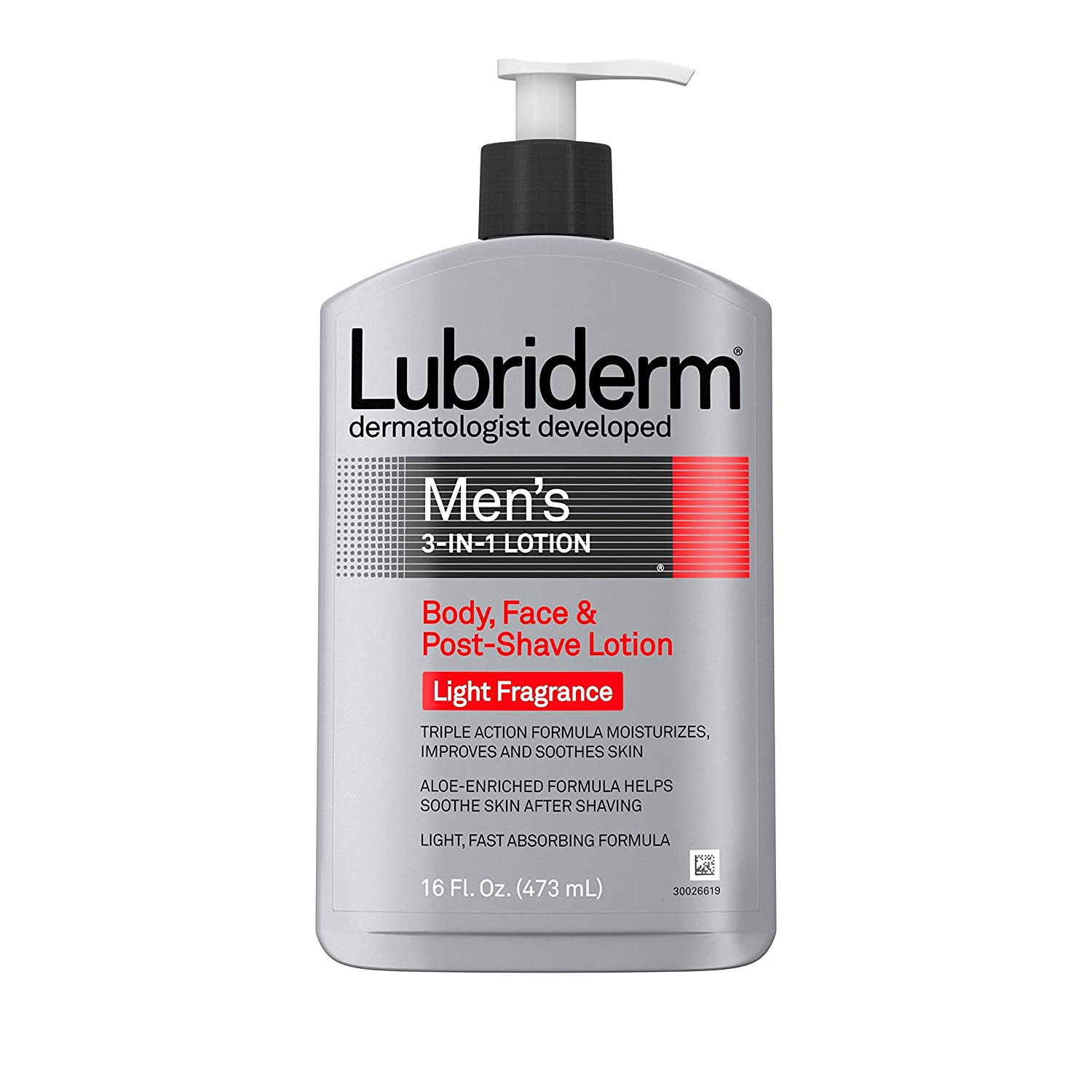 Lubriderm Mens 3 In 1 Lotion Enriched with Aloe for Body and Face