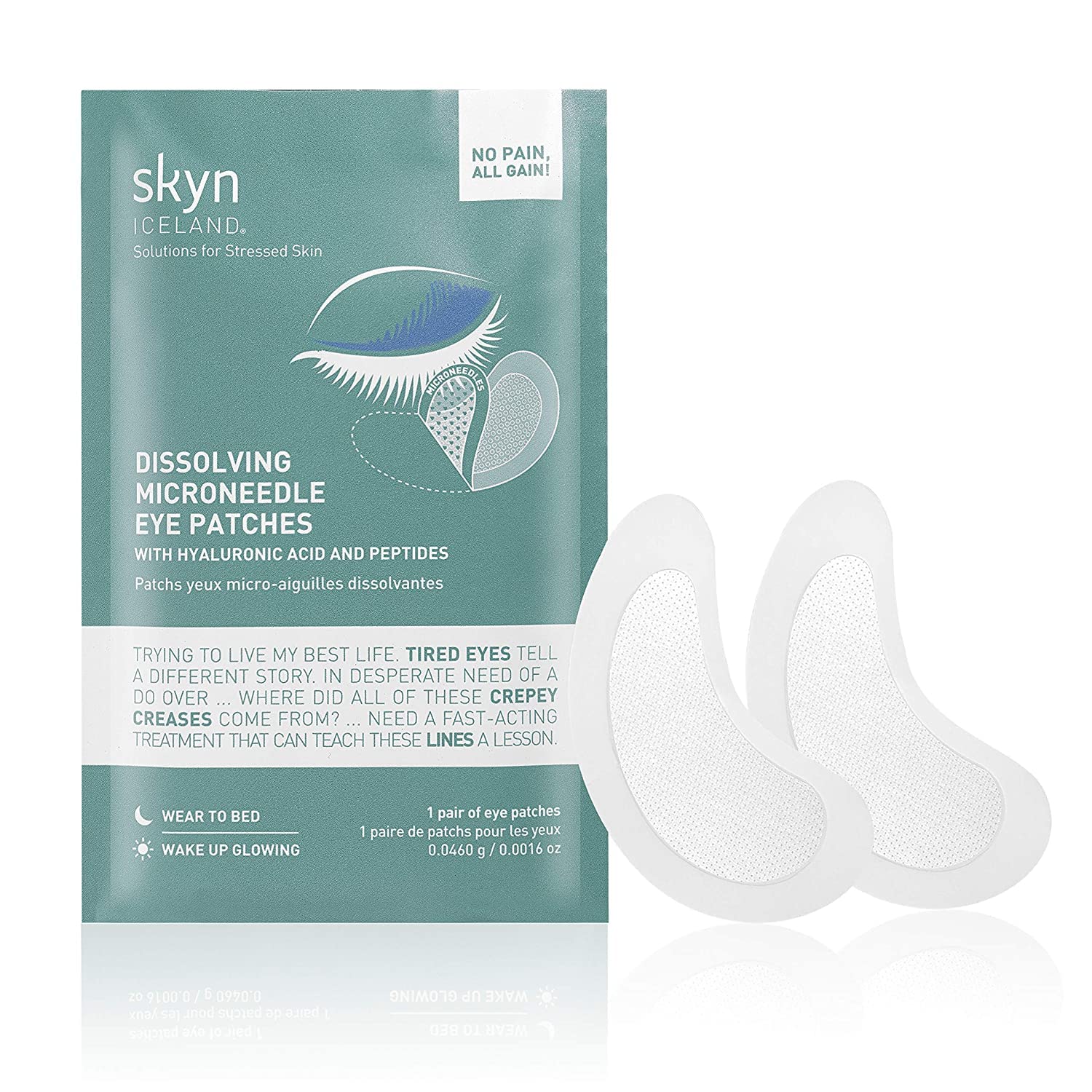 Skyn Iceland Dissolving Microneedle Eye Patches With Hyaluronic Acid and Peptides