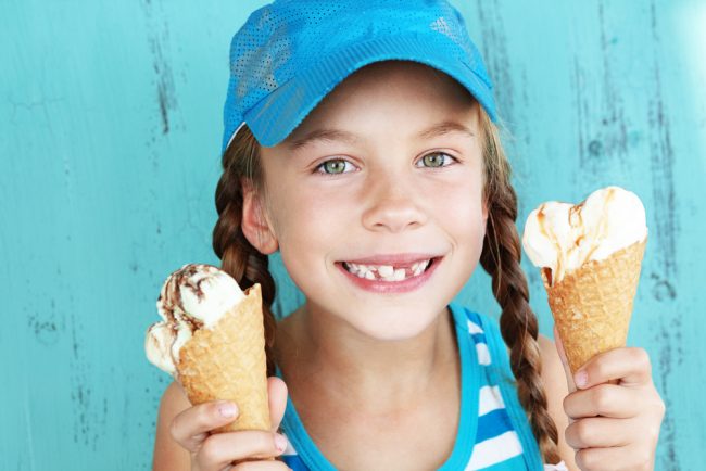 girl eating ice cream