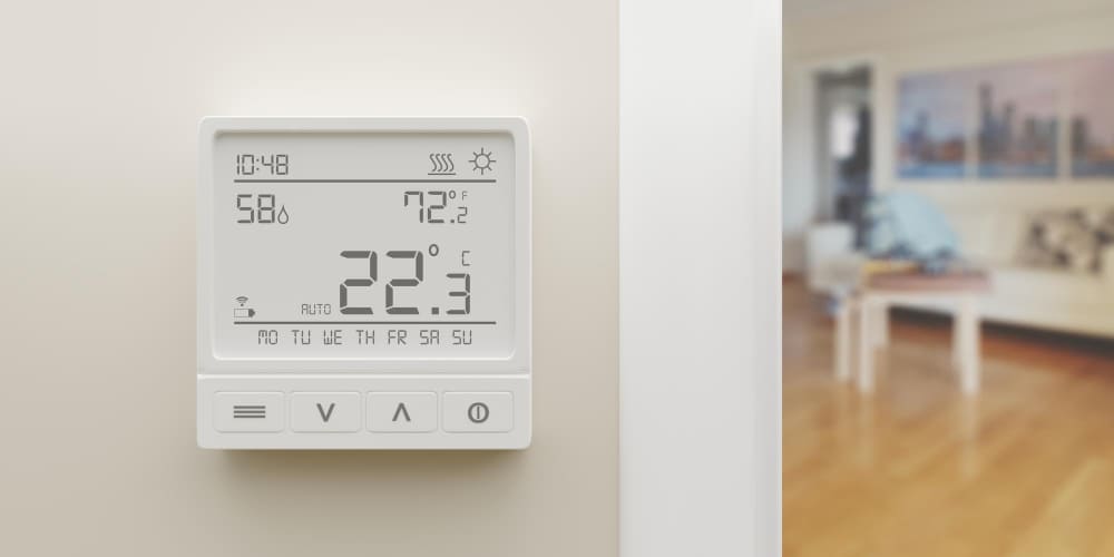 A digital thermostat
