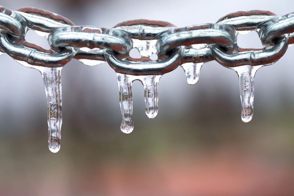 A link-style rain chain