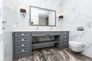 Big, luxurious bathroom vanities