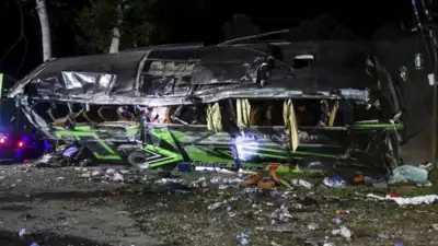 At least 11 dead, mostly students, in Indonesia bus crash after brakes apparently failed, police say