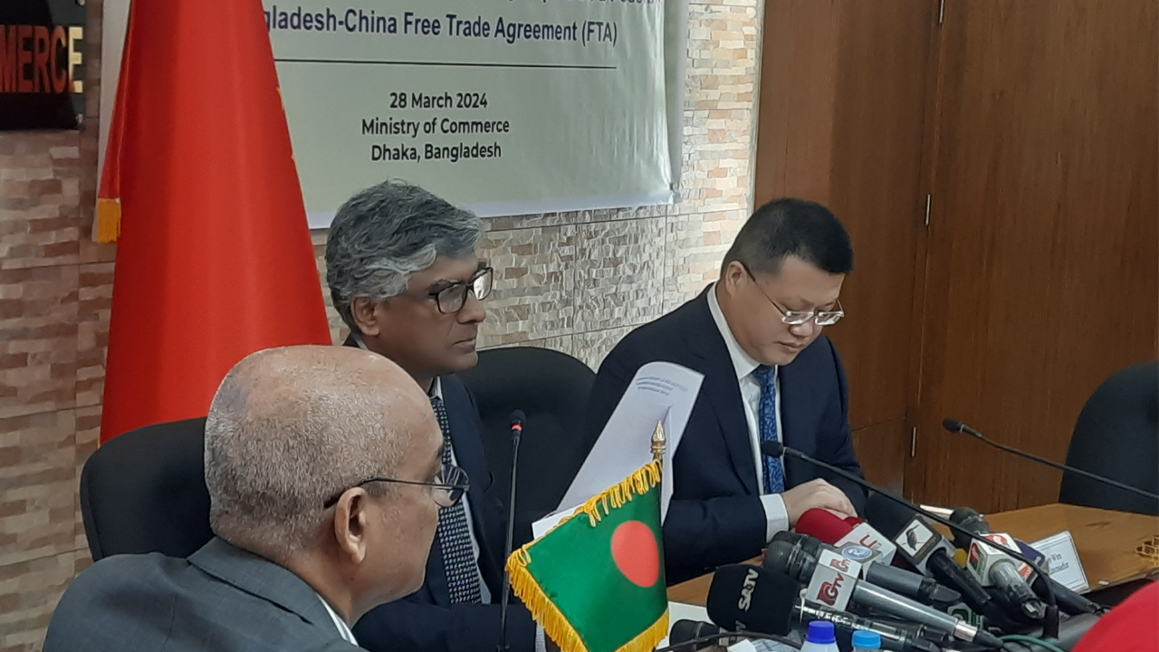 Bangladesh, China exchange survey report to sign FTA agreement