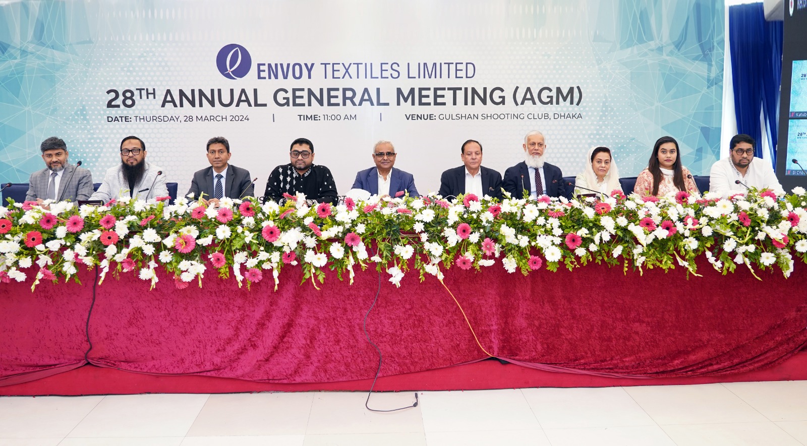 Envoy Textiles’ 28th AGM held, Shehrin Salam dismissed from board, Tanvir re-elect MD
