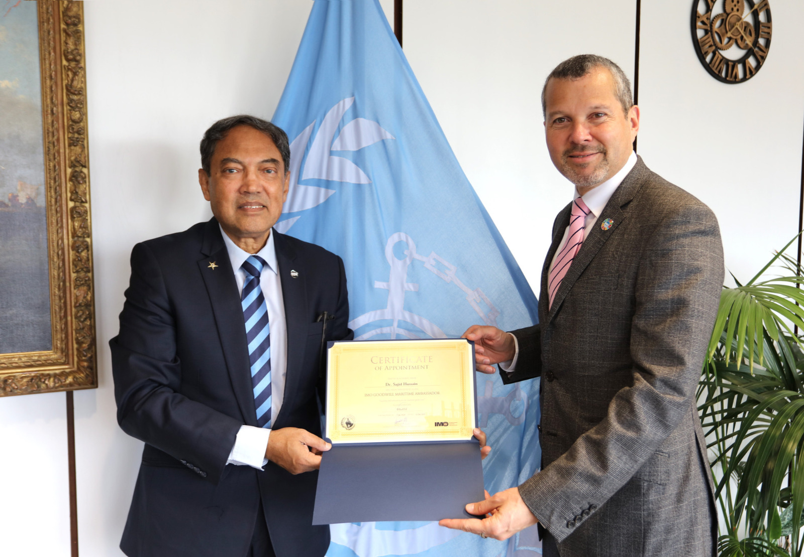 Sajid Hussain  reappointed as IMO Maritime Ambassador