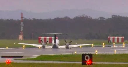 A plane with 3 aboard lands without landing gear at an Australian airport after burning off fuel 