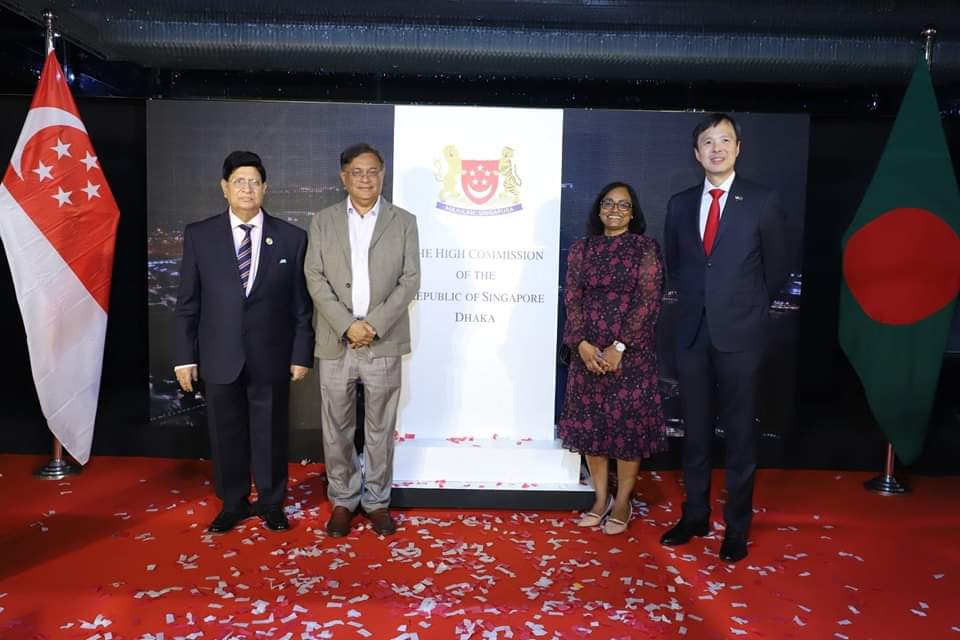 Hasan Mahmud inaugurates Singapore High Commission in Dhaka