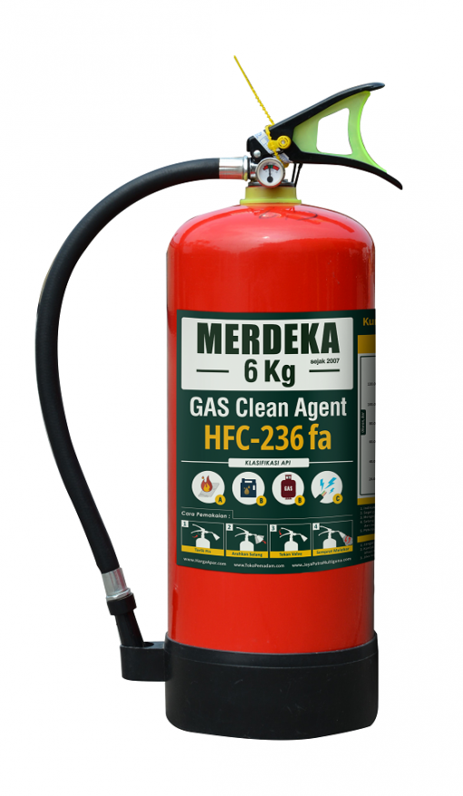 Alat Pemadam Kebakaran Api Gas Clean Agent APAR HFC-236FA Cap. 6 Kg