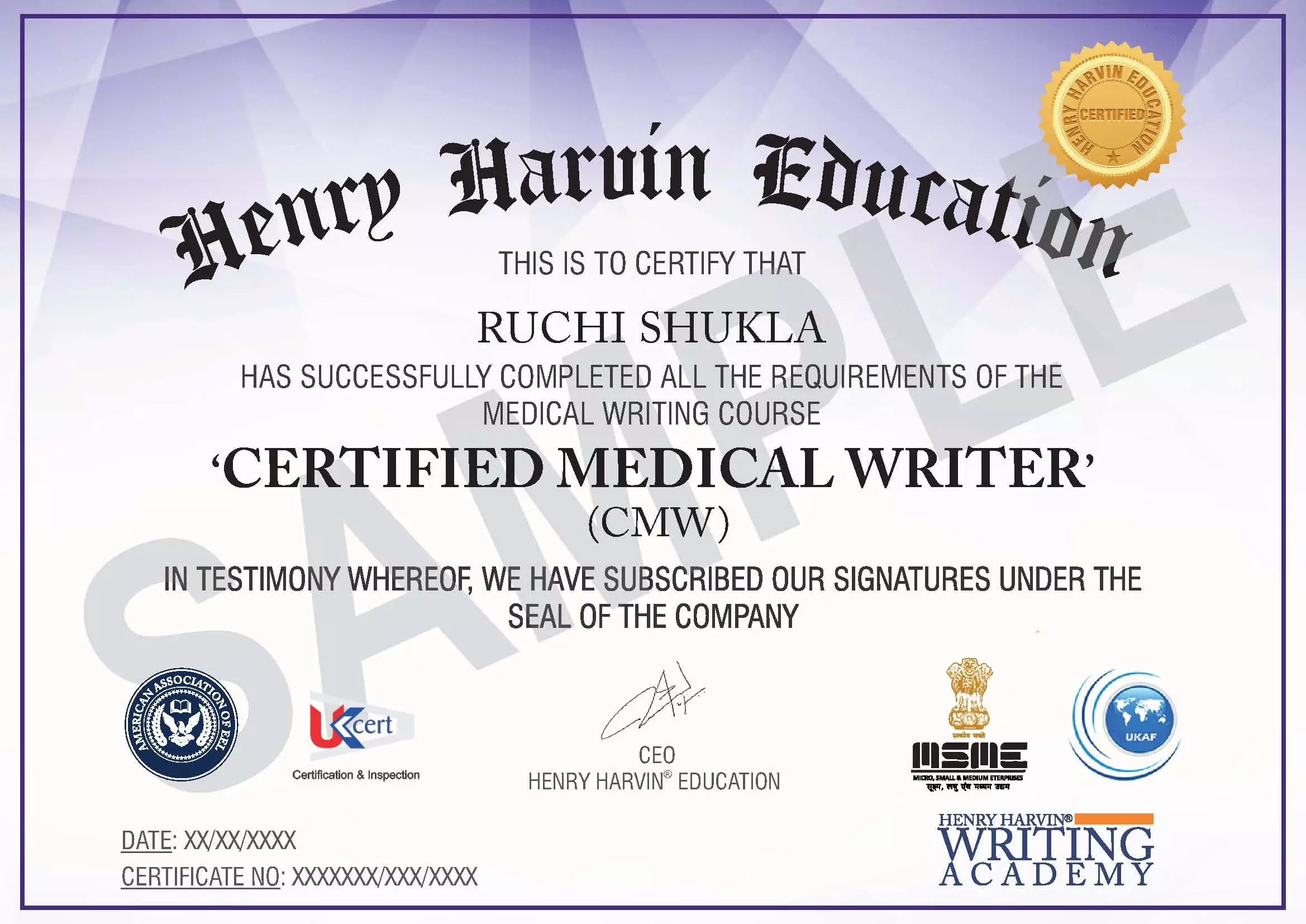 Henry　Faridabad　Harvin　in　Medical　Course　Courses　Writing　Medical　Training-　Writing　Online