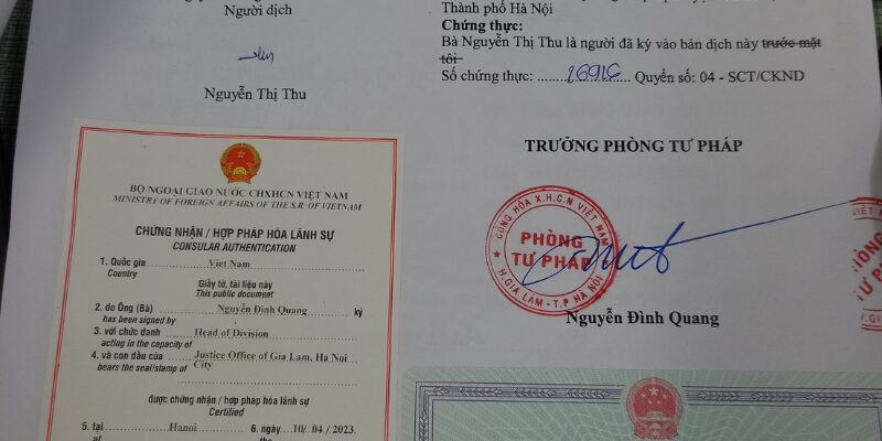 Thủ tục hợp thức hóa lãnh sự tại Việt Nam như thế nào?