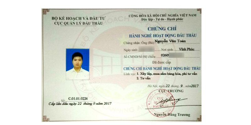 Chứng chỉ đấu thầu là gì