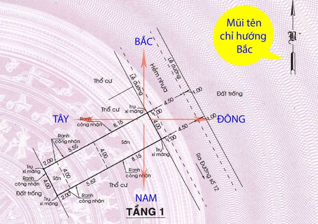 Cách đọc kích thước trên sổ đỏ năm 2024