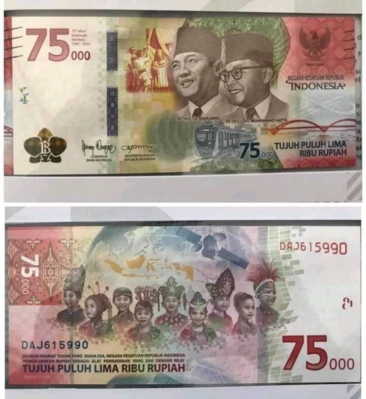 Indonesia Issues New Money To Commemorate 75th Independence Day