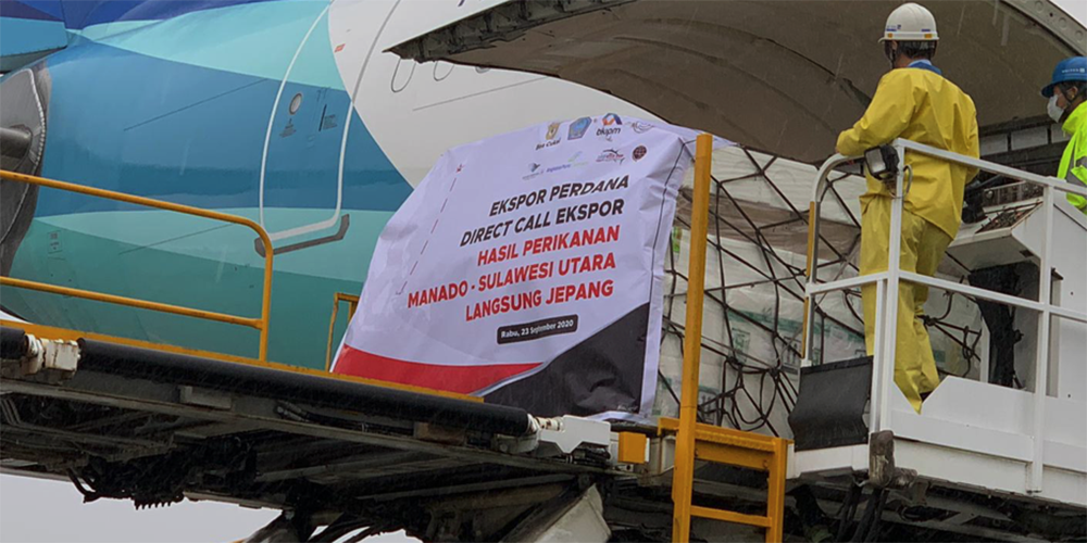 Penerbangan kargo perdana Manado-Narita bawa tuna dan pala