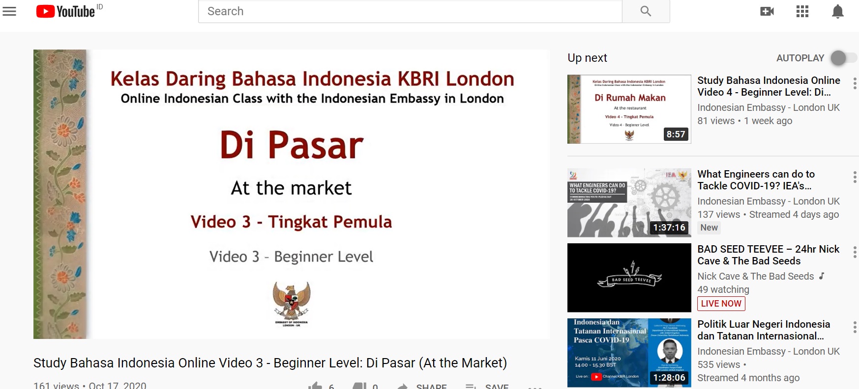 KBRI London buka kelas daring Bahasa Indonesia untuk penutur asing