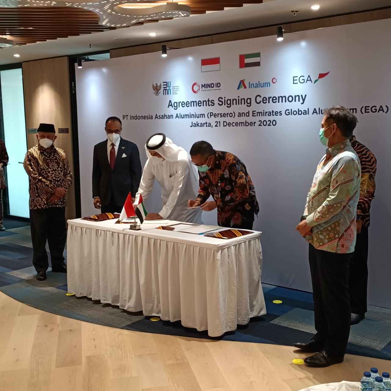 Indonesia-UAE sign agreement on aluminium refining technology