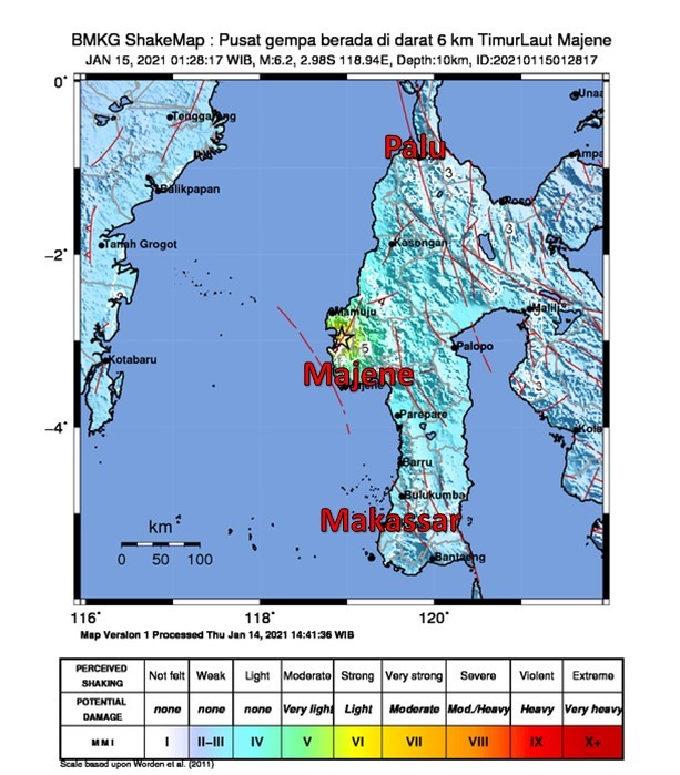 6.2 magnitude earthquake shakes Indonesia’s W Sulawesi, kills dozens of people