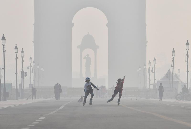Kabut asap di New Delhi