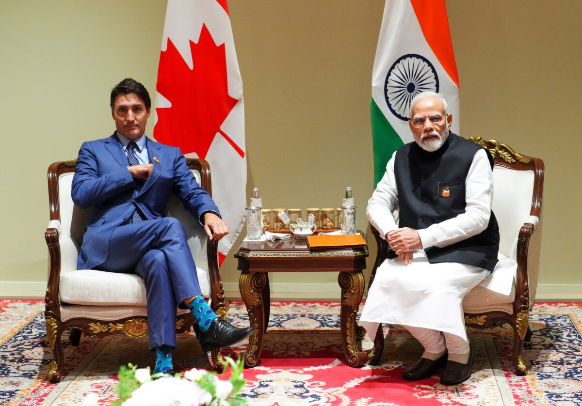 Trudeau and Modi amid India Canada Diplomatic Tensions