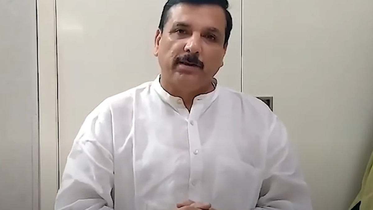 A screenshot from Sanjay Singh's video message before he was arrested.