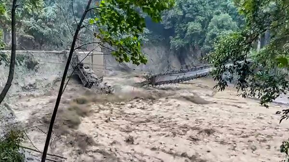 Teesta River Dam Debris Washes Away in Sikkim After Cloudburst