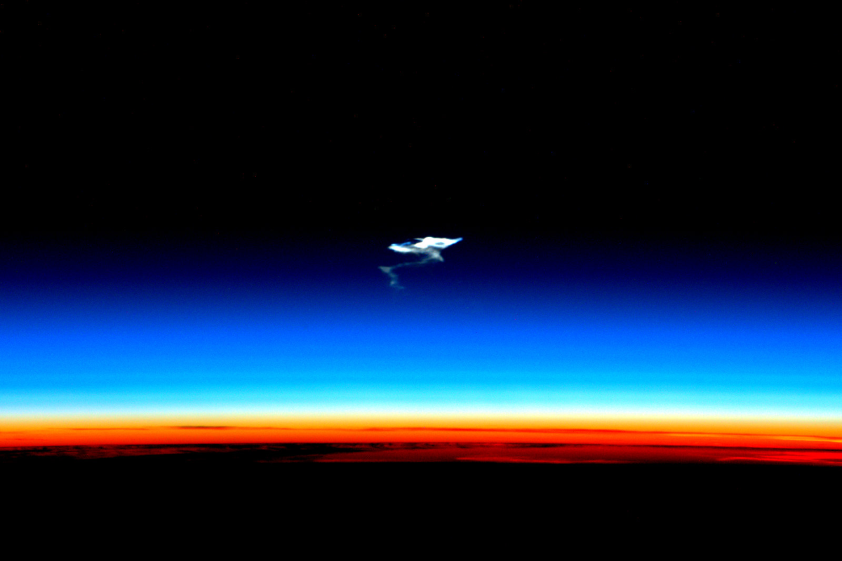 Stratosphere in Blue, layers of the atmosphere.