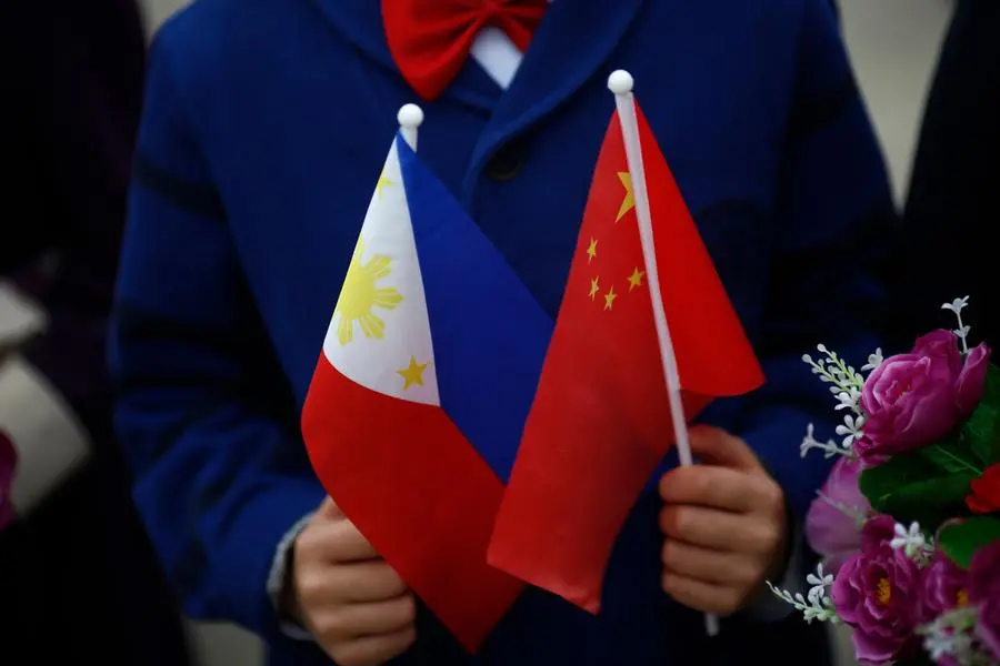 China & Philippines Flags
