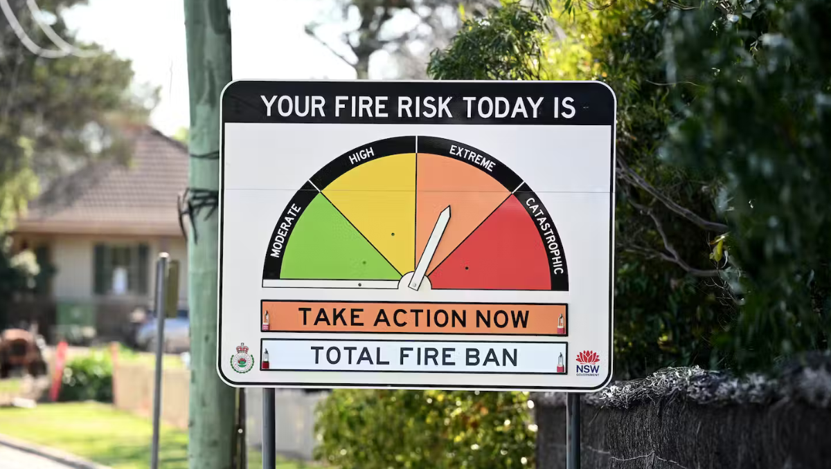 Fire Risk Chart in Australia