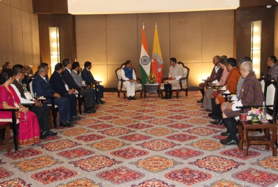 An image of Bhutan King with Assam CM
