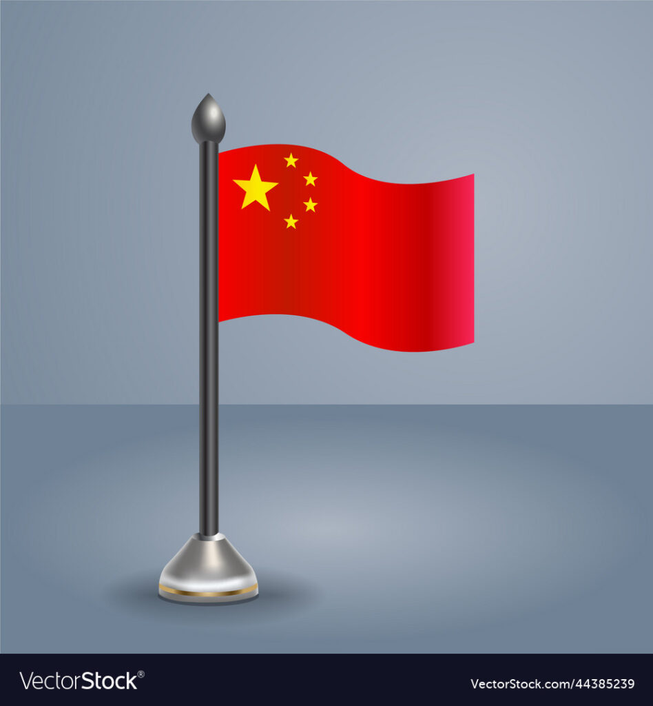 state-table-flag-of-china-vector-44385239