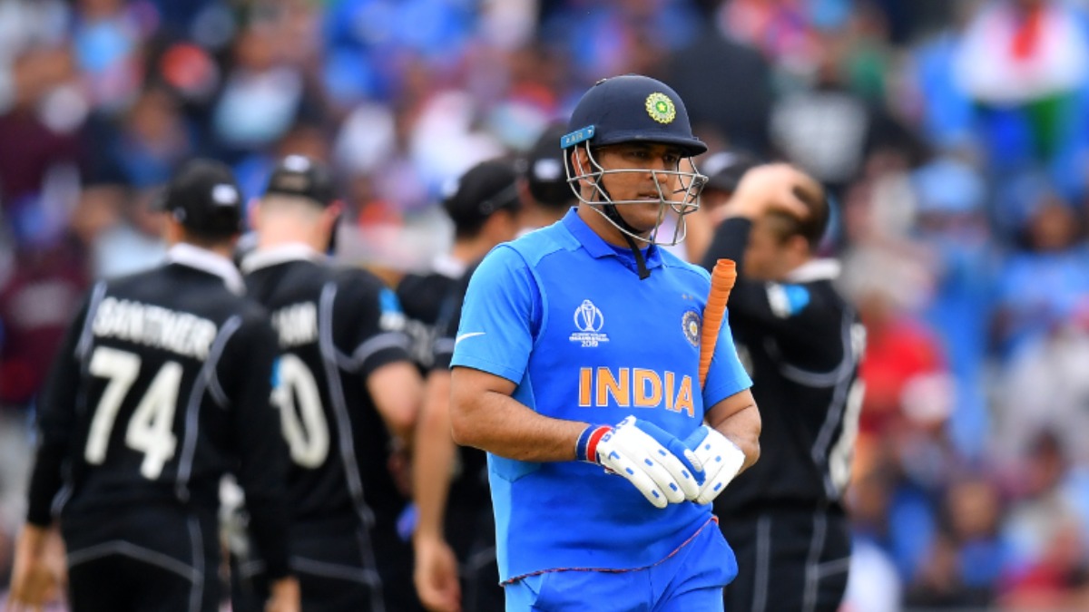 MS Dhoni in blue for the last time 