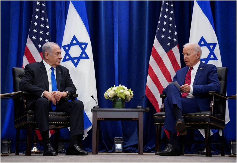 US president Biden with Israel's Prime Minister, Benjamin Netanyahu.