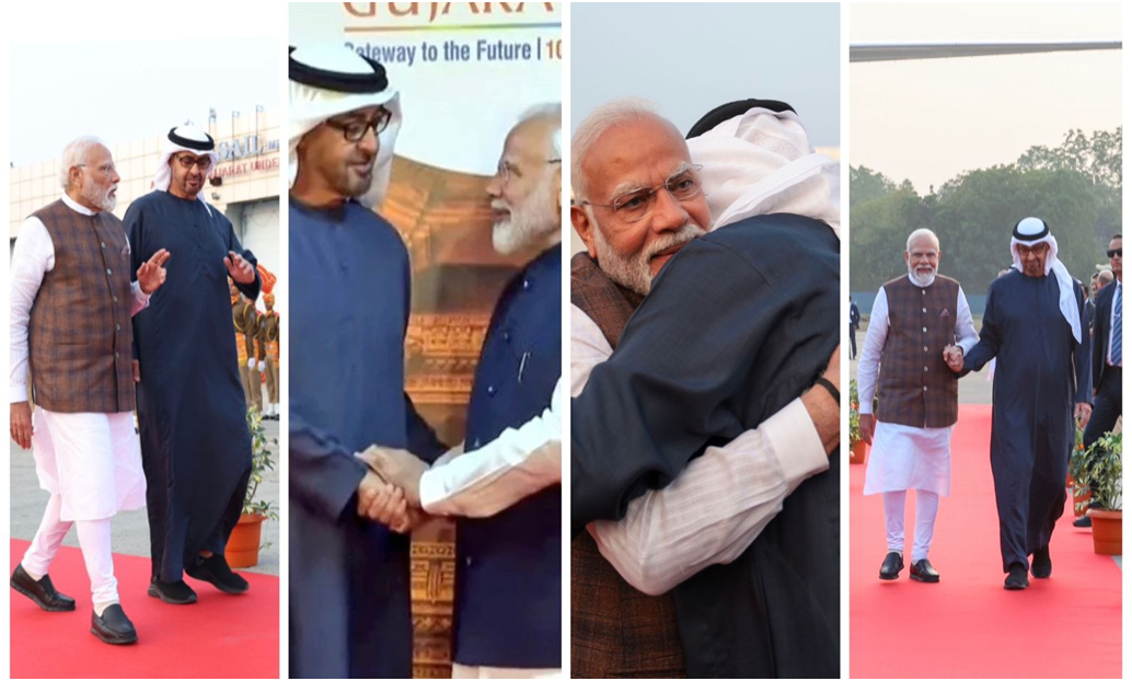 UAE President and PM Modi at the VGGS