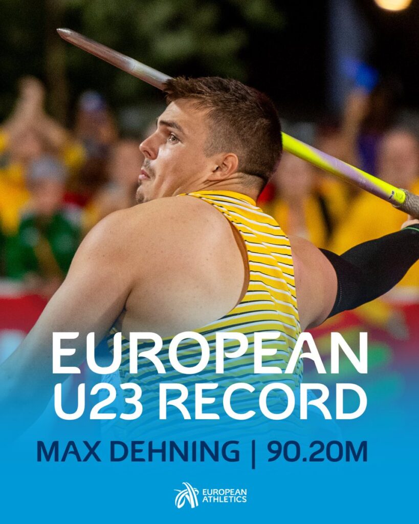 Max Dehning's javelin record