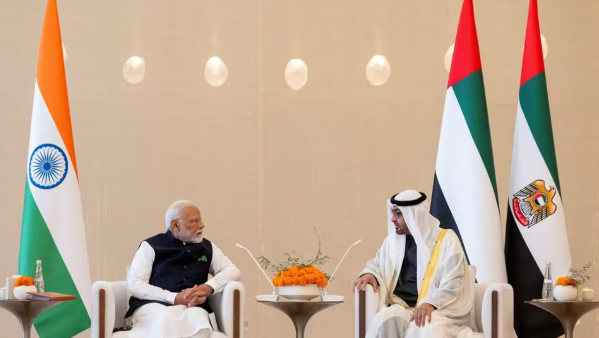 Indian Prime Minister Narendra Modi and UAE President Mohammed Bin Zayed, signed eight pacts.