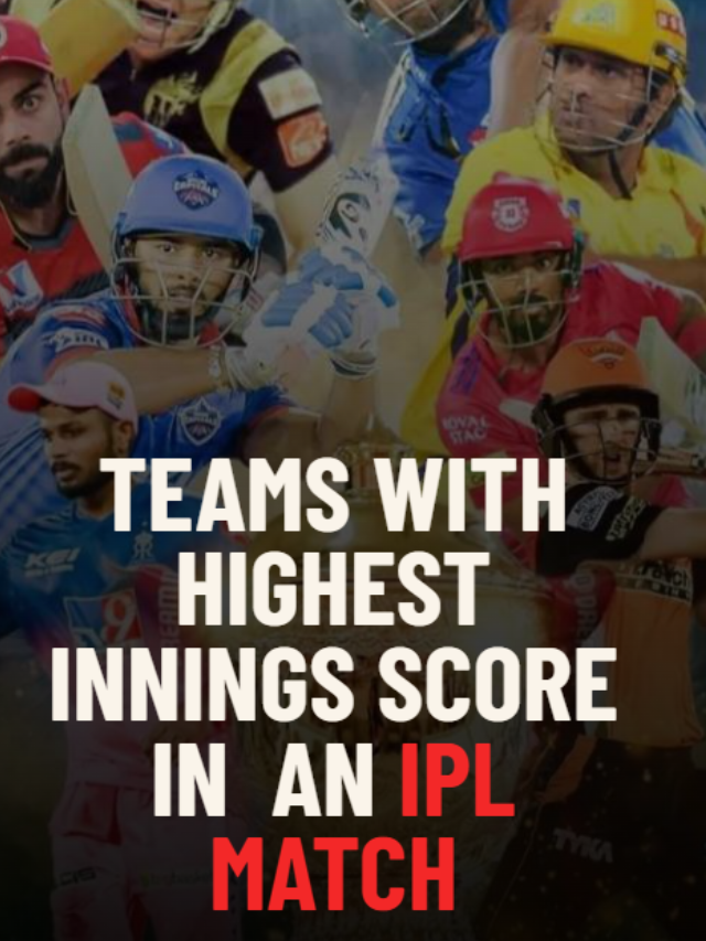 teams with highest score in an IPL match.