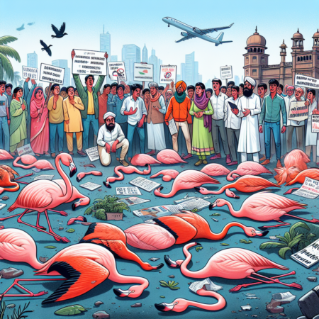 More than 30 flamingos have been found dead in Ghatkopar due to the strike of airplane.