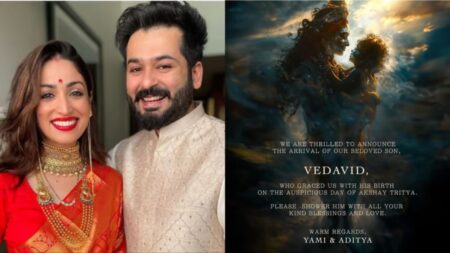 Yami Gautam and director Aditya Dhar welcomed a baby boy and named him ‘Vedavid’.