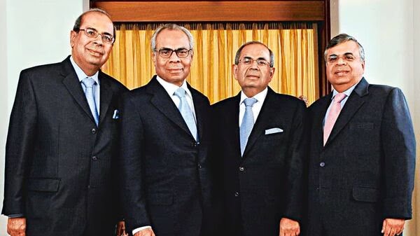 L to R: Prakash. P. Hinduja, Chairman, Hinduja Group (Europe); Srichand. P. Hinduja, Chairman, Hinduja Group; Gopichand.P. Hinduja, Co-Chairman, Hinduja Group; Ashok. P. Hinduja, Chairman, Hinduja Group (India)