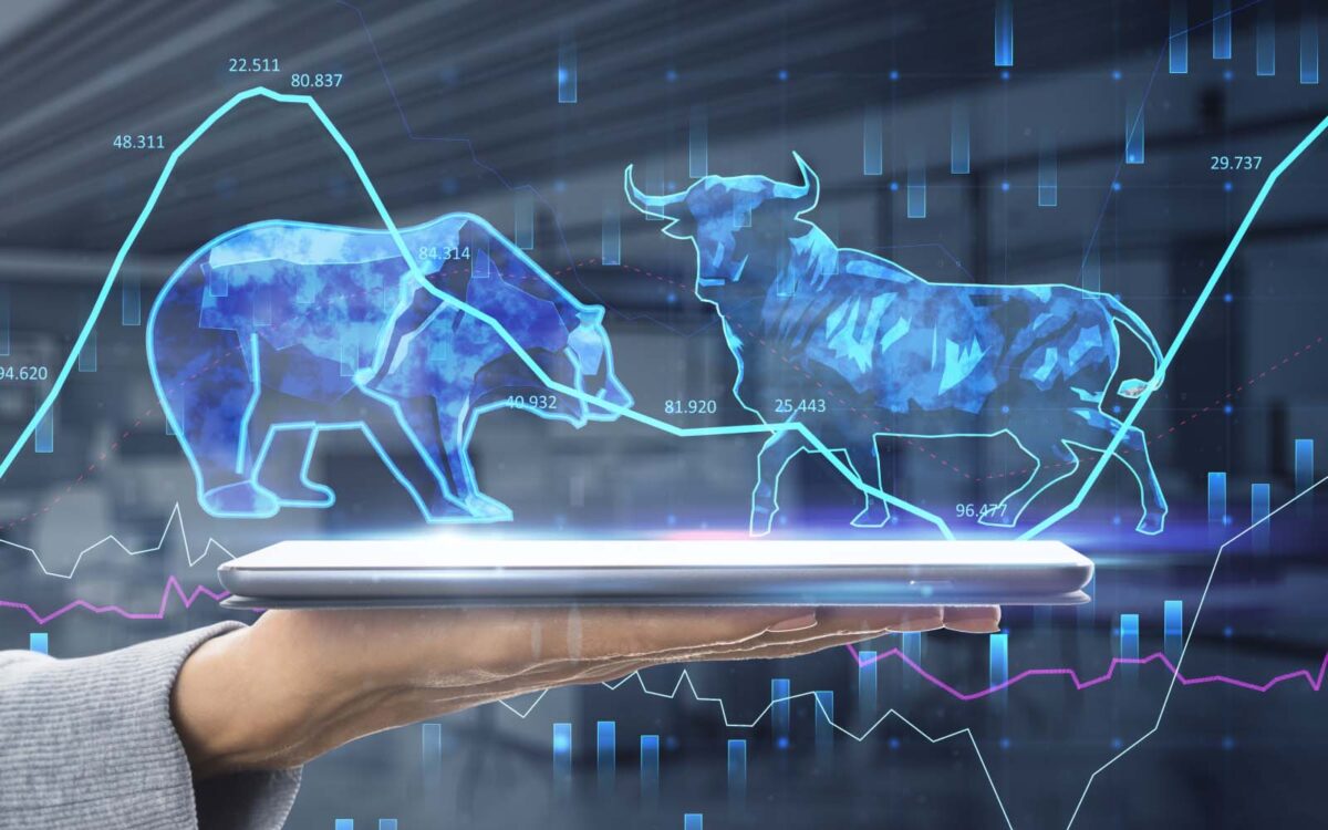 Bull and Bear image for India's 
Stock market