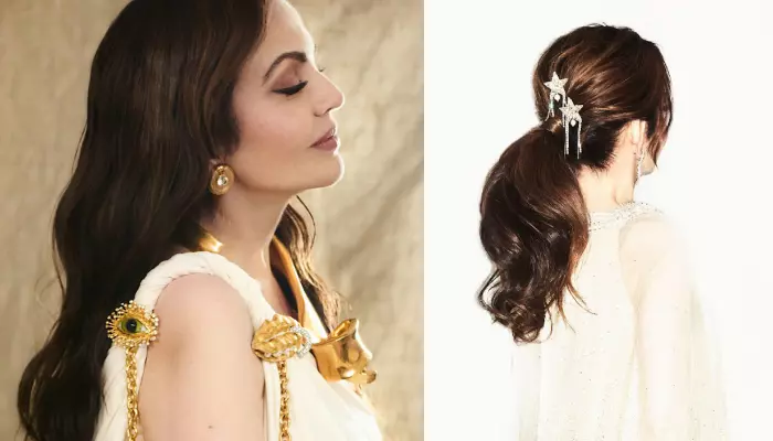 "Nita Turns Heads by Transforming Diamond Earrings into Chic Hairpins"
