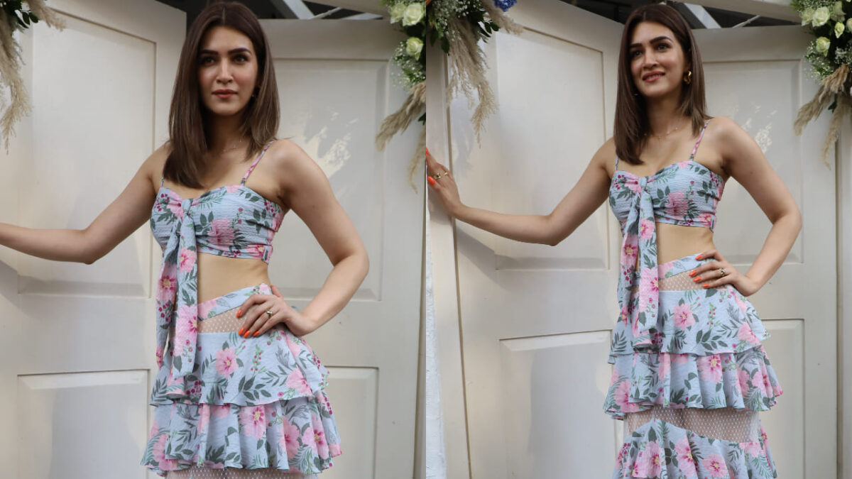 Kriti Sanon Dazzles in a Floral Bralette and Frill Skirt: Perfect Summer Style