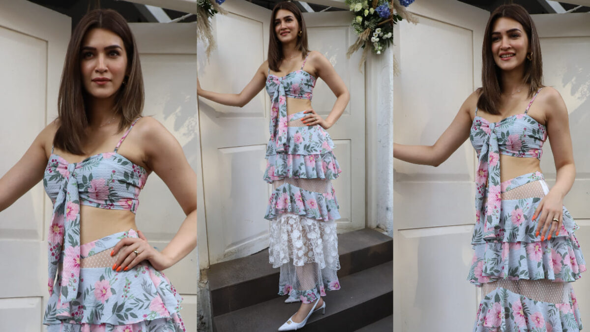 Kriti Sanon Dazzles in a Floral Bralette and Frill Skirt: Perfect Summer Style